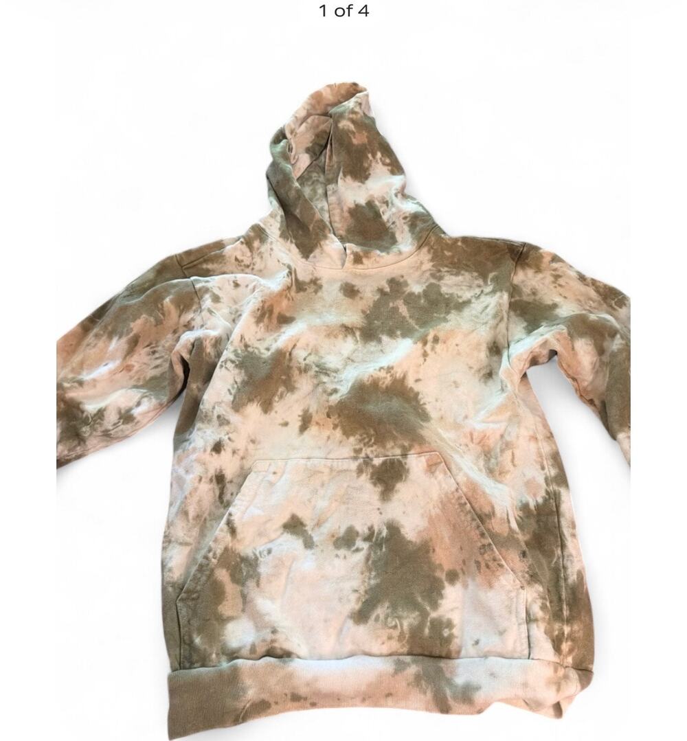 Talentless Camouflage Colored Heavyweight Tie Dye Hoodie -size Large